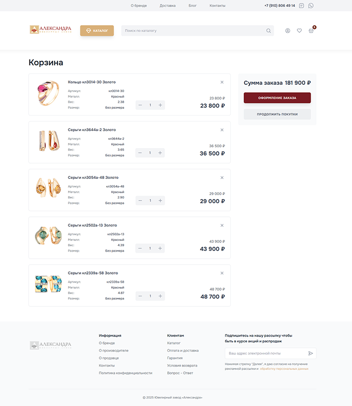 Корзина товаров